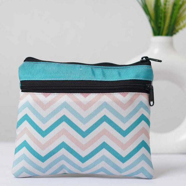 Multicolor Geometric Printed Travel Pouch